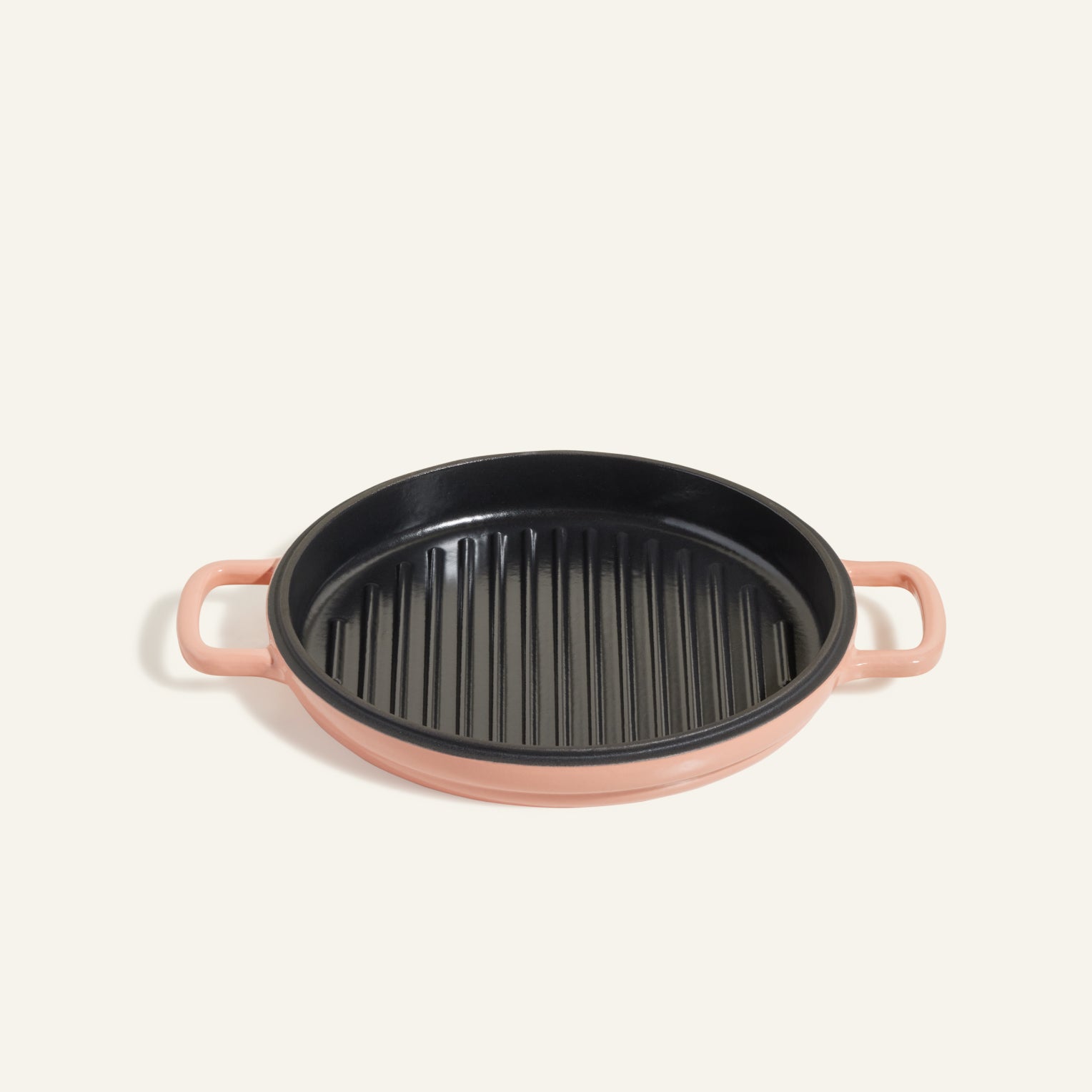 Enameled Cast Iron Grill Pan for Indoor Searing