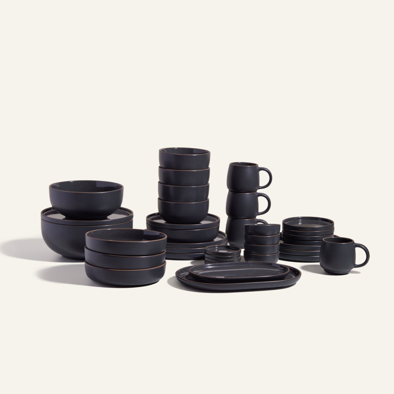 Ceramic Dinnerware Set - 36-Piece Hand-Glazed Stacking Tableware Collection
