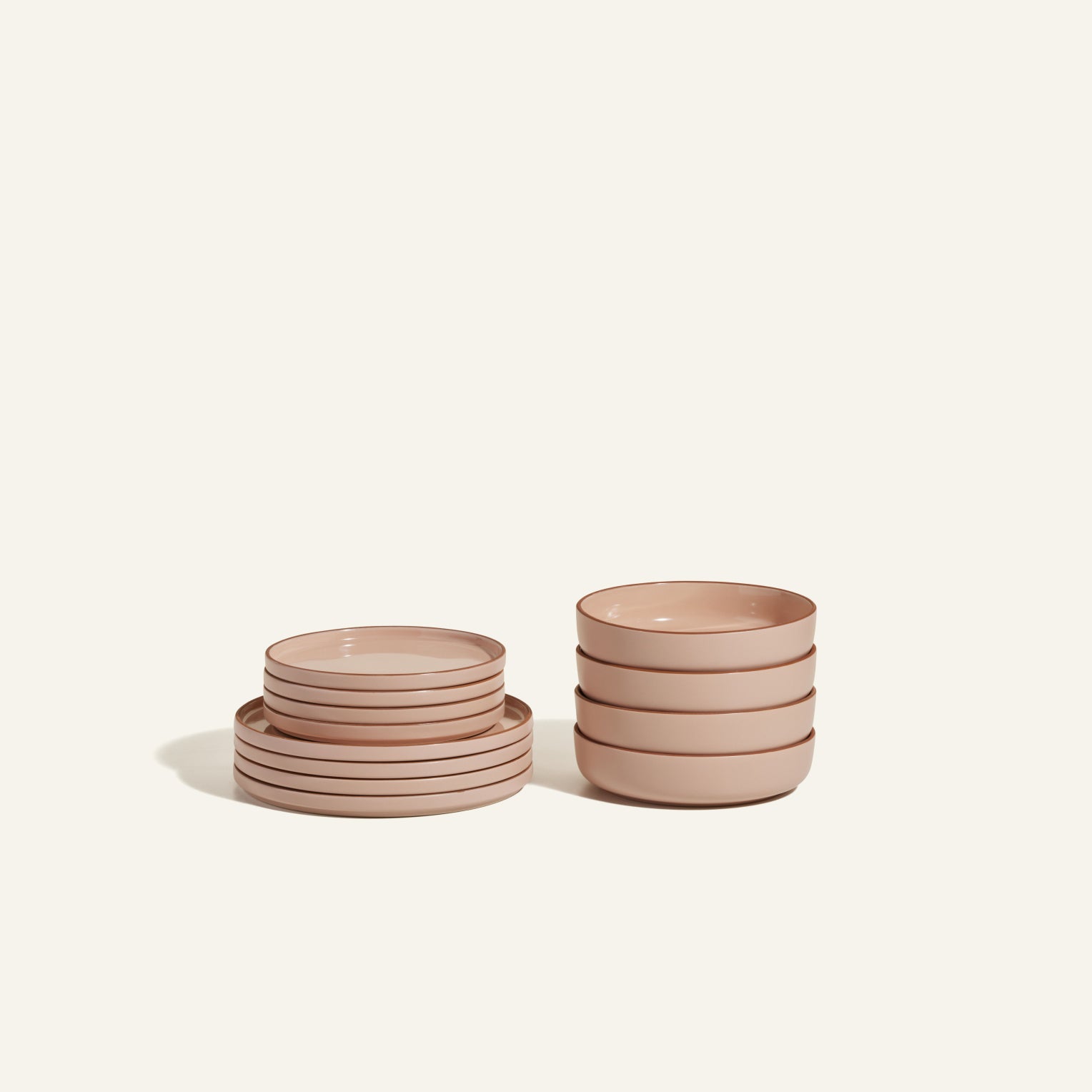 Handcrafted Stacking Dinnerware Set - 12-Piece Tableware Collection