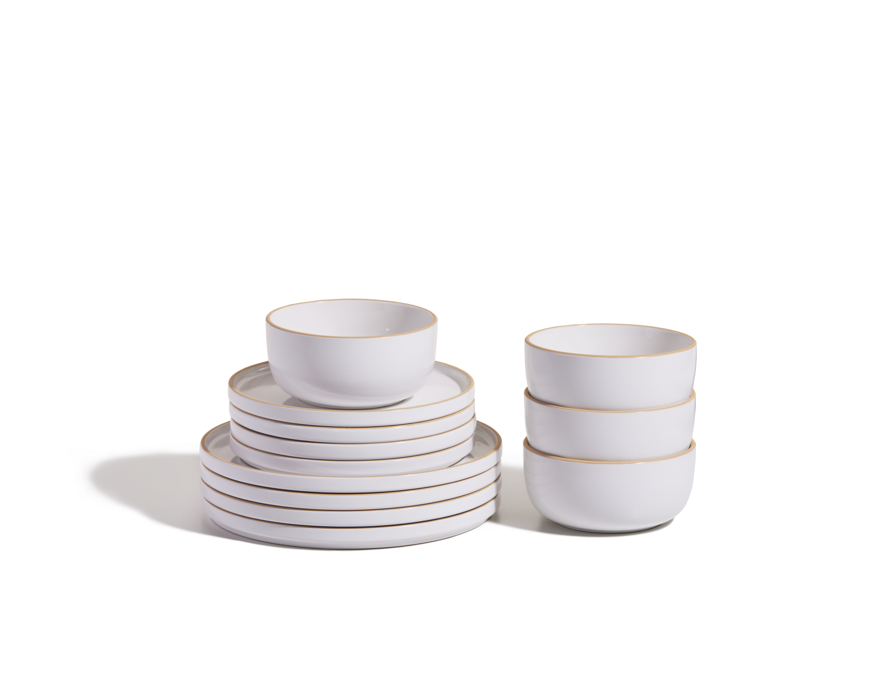 Handcrafted Stacking Dinnerware Set - 12-Piece Tableware Collection