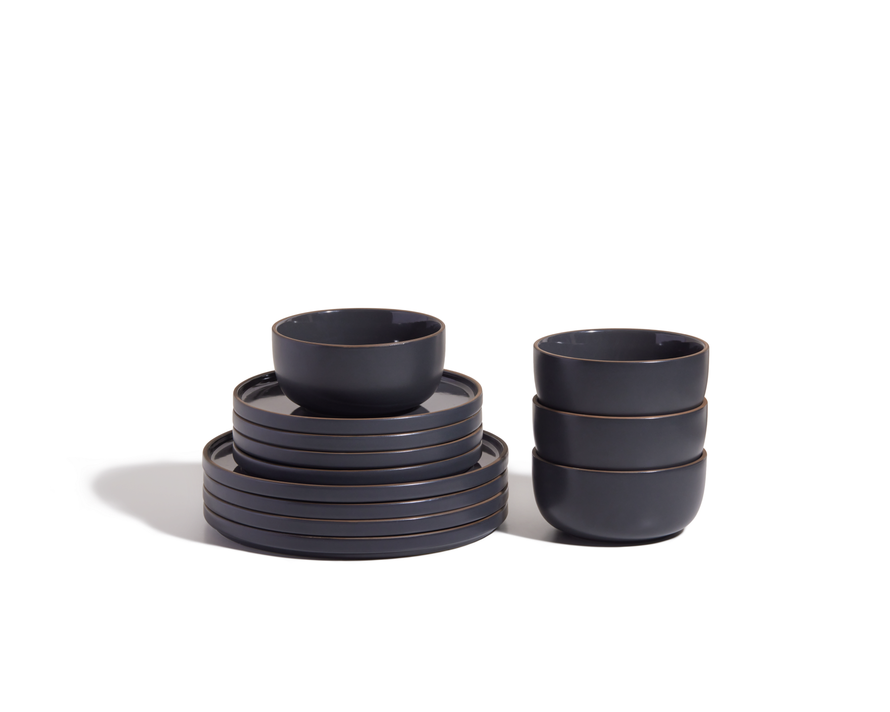 Handcrafted Stacking Dinnerware Set - 12-Piece Tableware Collection