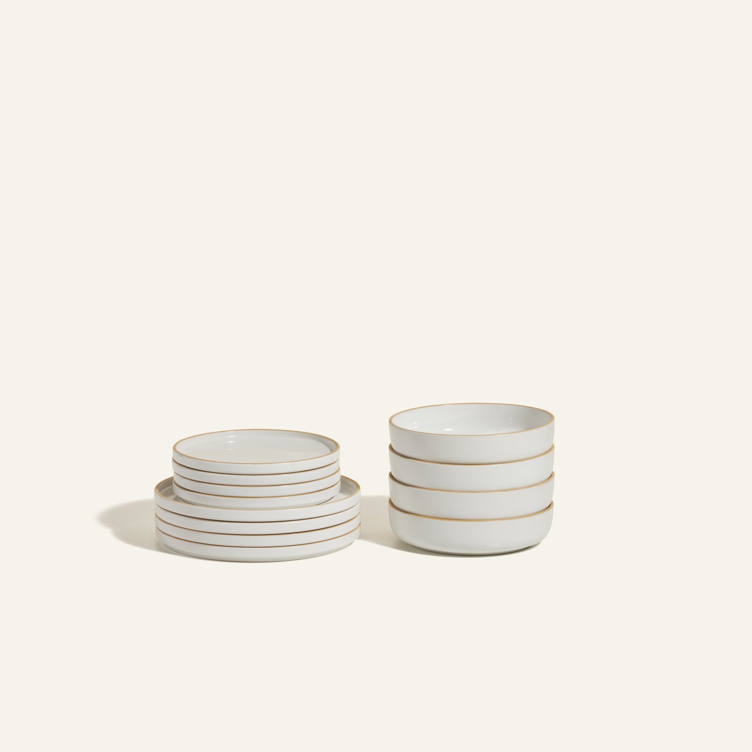 Handcrafted Stacking Dinnerware Set - 12-Piece Tableware Collection