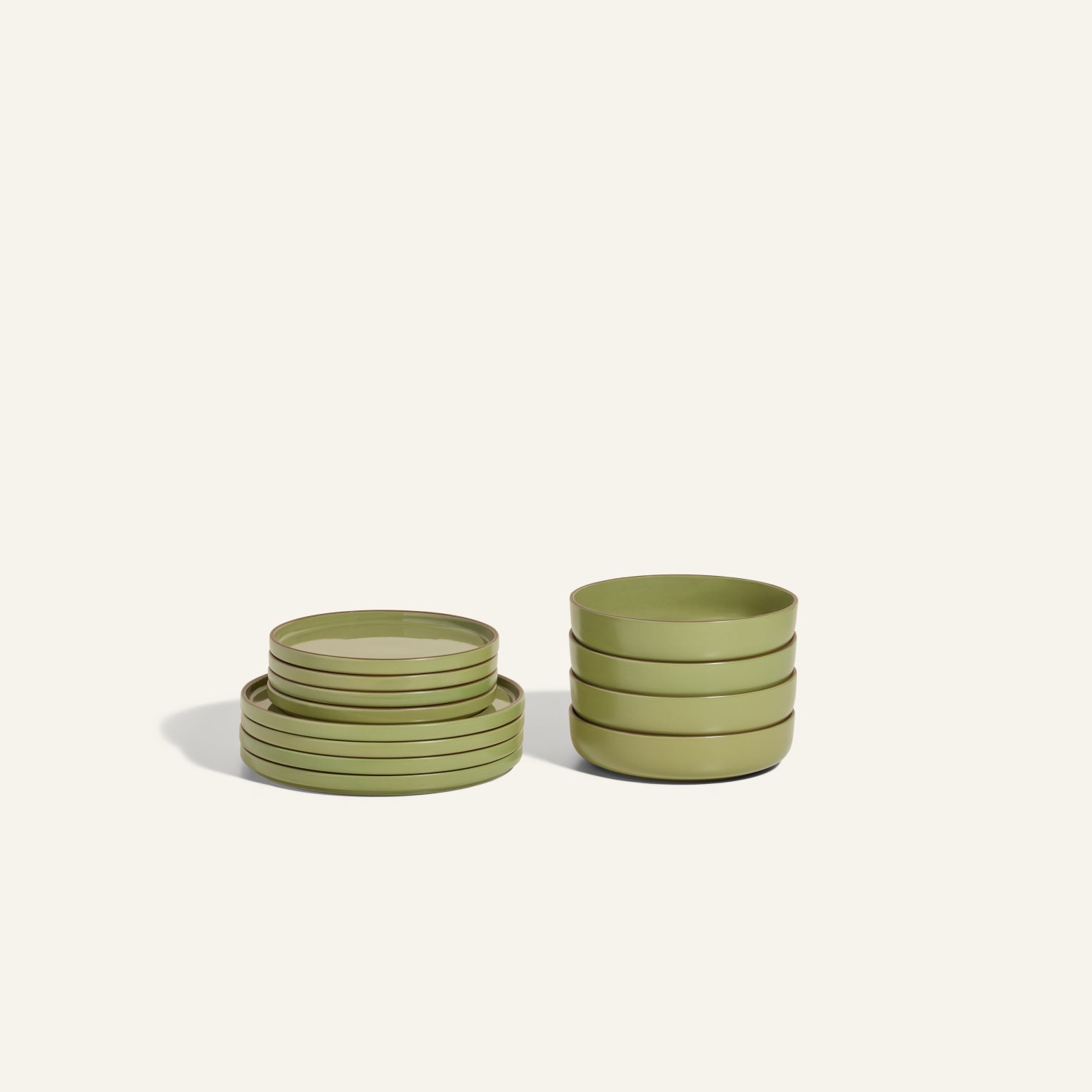 Handcrafted Stacking Dinnerware Set - 12-Piece Tableware Collection