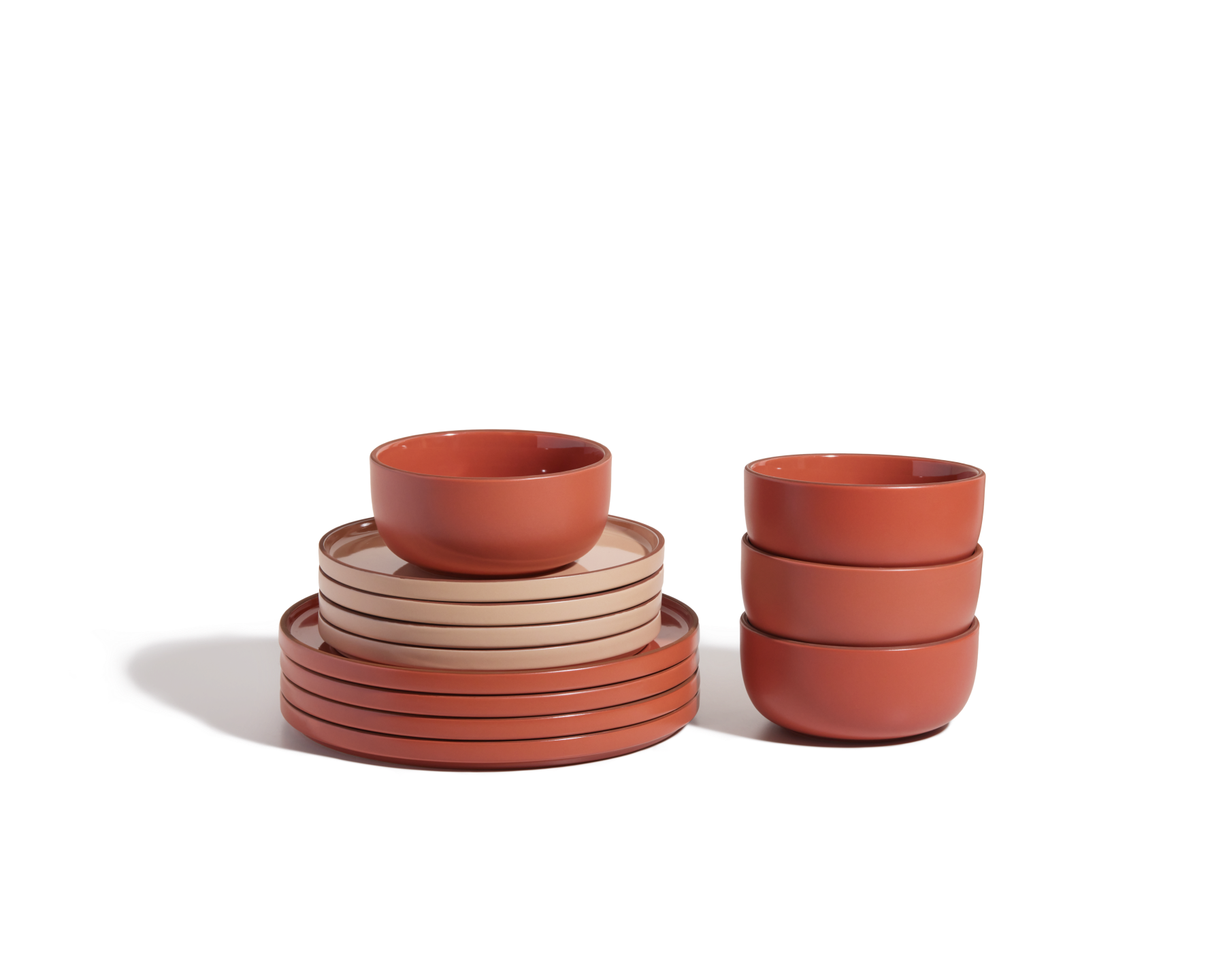 Handcrafted Stacking Dinnerware Set - 12-Piece Tableware Collection
