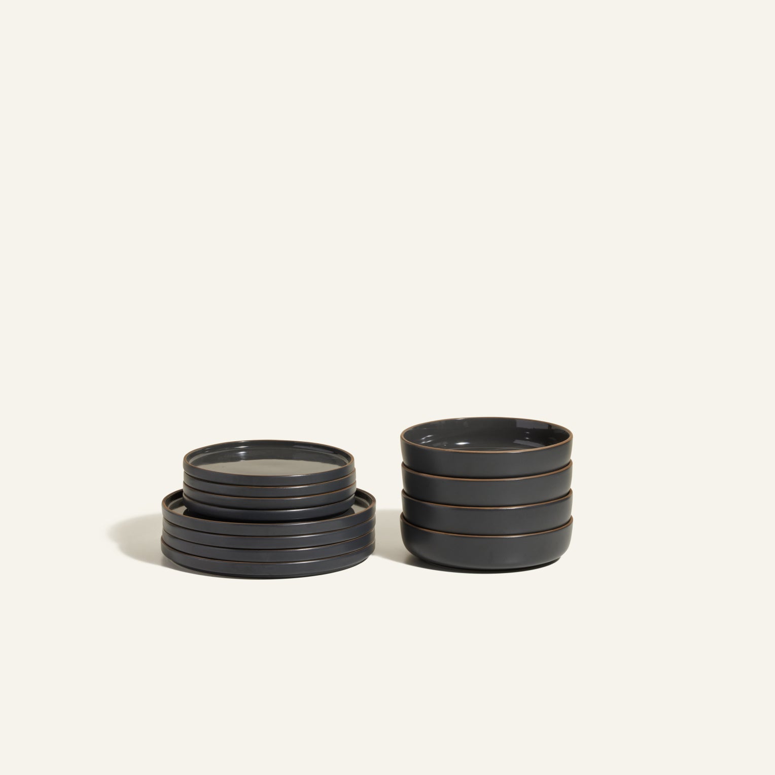 Handcrafted Stacking Dinnerware Set - 12-Piece Tableware Collection