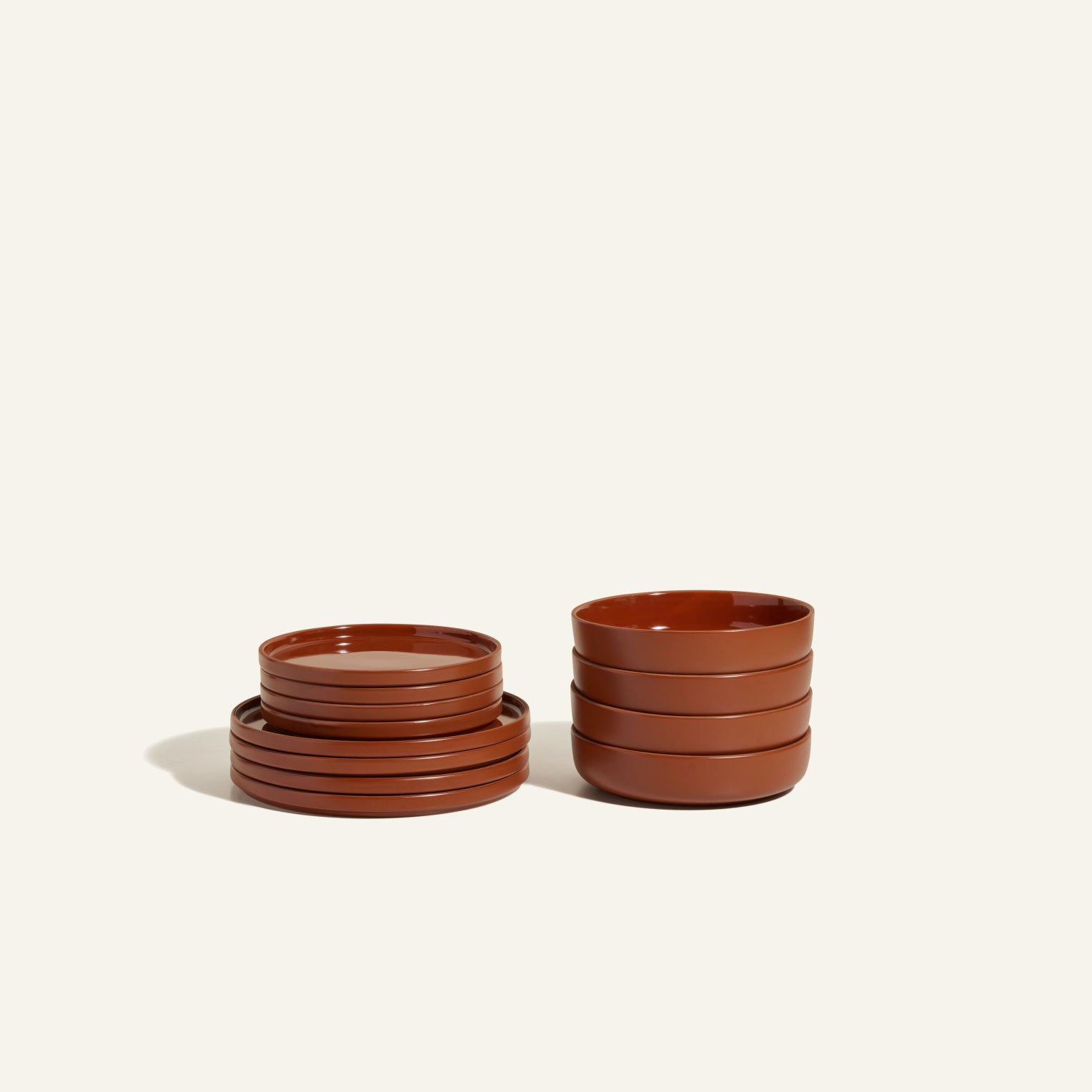 Handcrafted Stacking Dinnerware Set - 12-Piece Tableware Collection