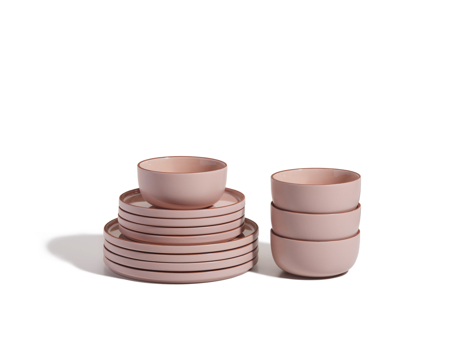 Handcrafted Stacking Dinnerware Set - 12-Piece Tableware Collection