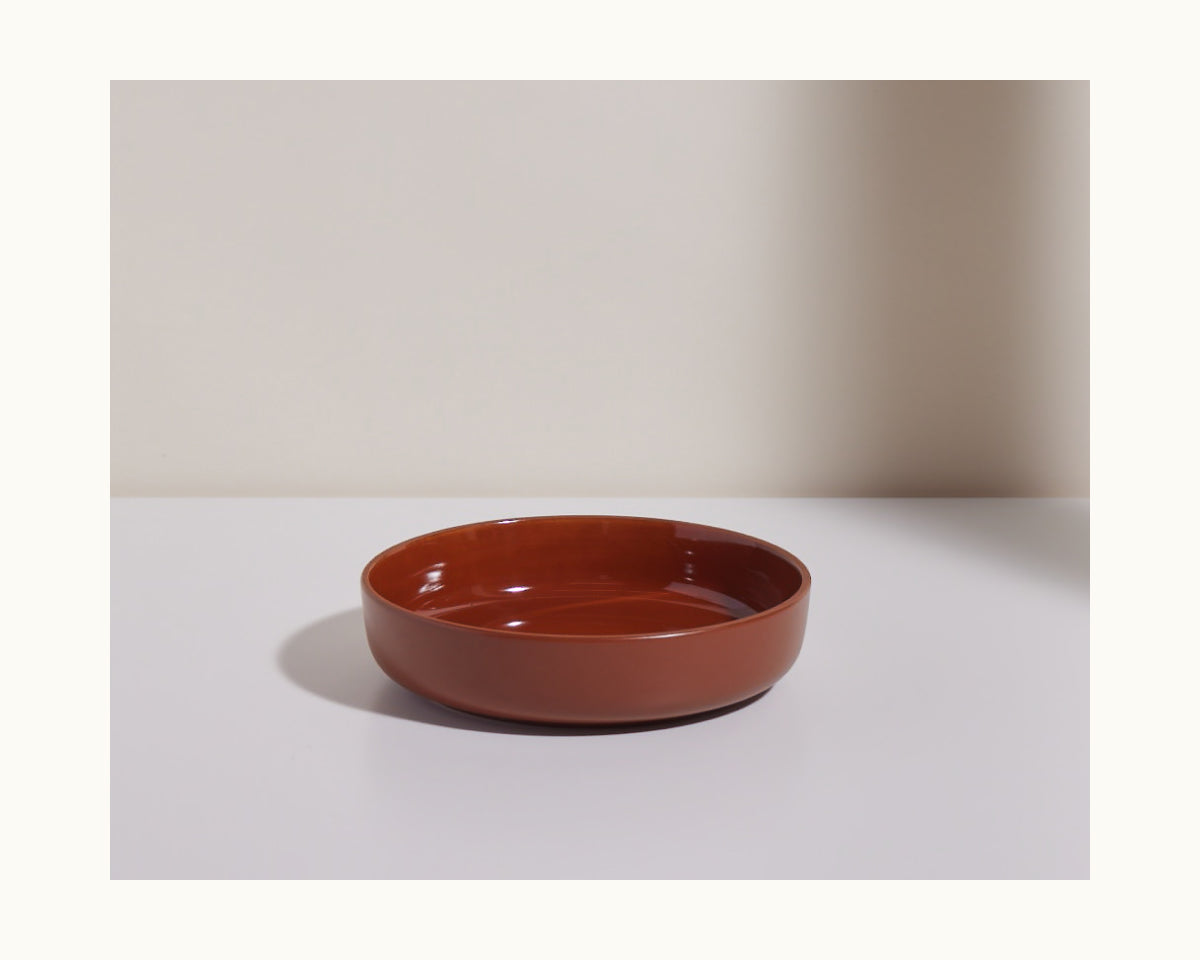 Ceramic Dinner Bowls Set of 4 - Stackable & Scratch-Resistant
