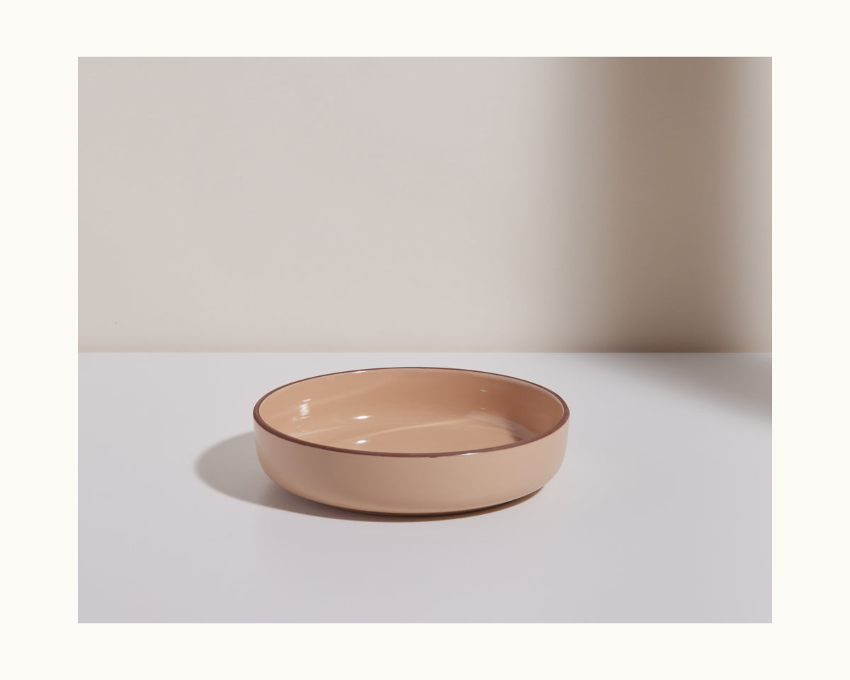 Ceramic Dinner Bowls Set of 4 - Stackable & Scratch-Resistant