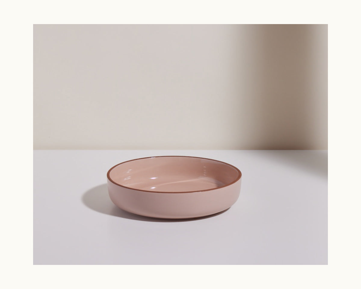 Ceramic Dinner Bowls Set of 4 - Stackable & Scratch-Resistant