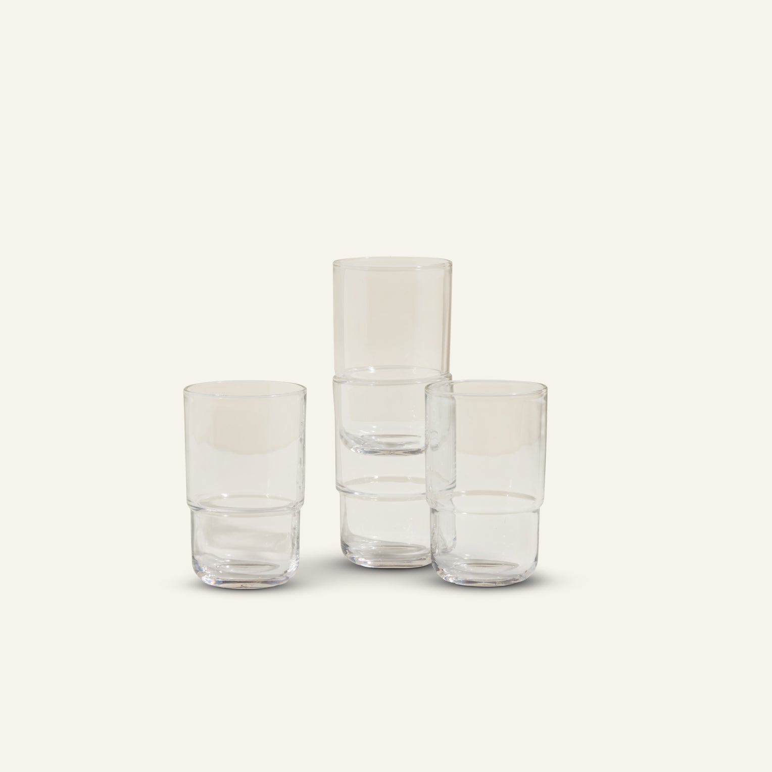 Handmade Stackable Tall Glasses Set – 16 oz Night & Day Tumblers