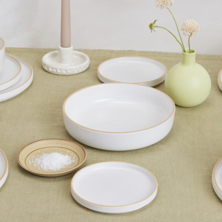 Ceramic Dessert Plates Set of 4 with Glossy Finish