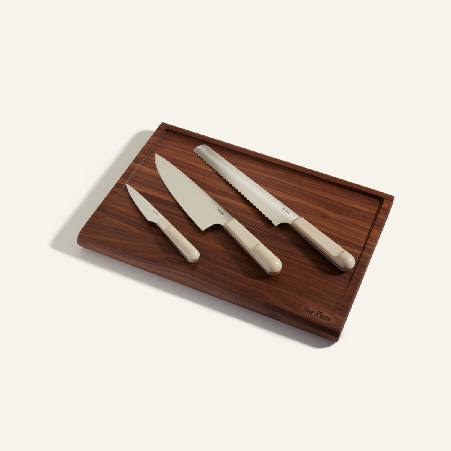 Premium Knife Set & Walnut Cutting Board Bundle for Effortless Prepping