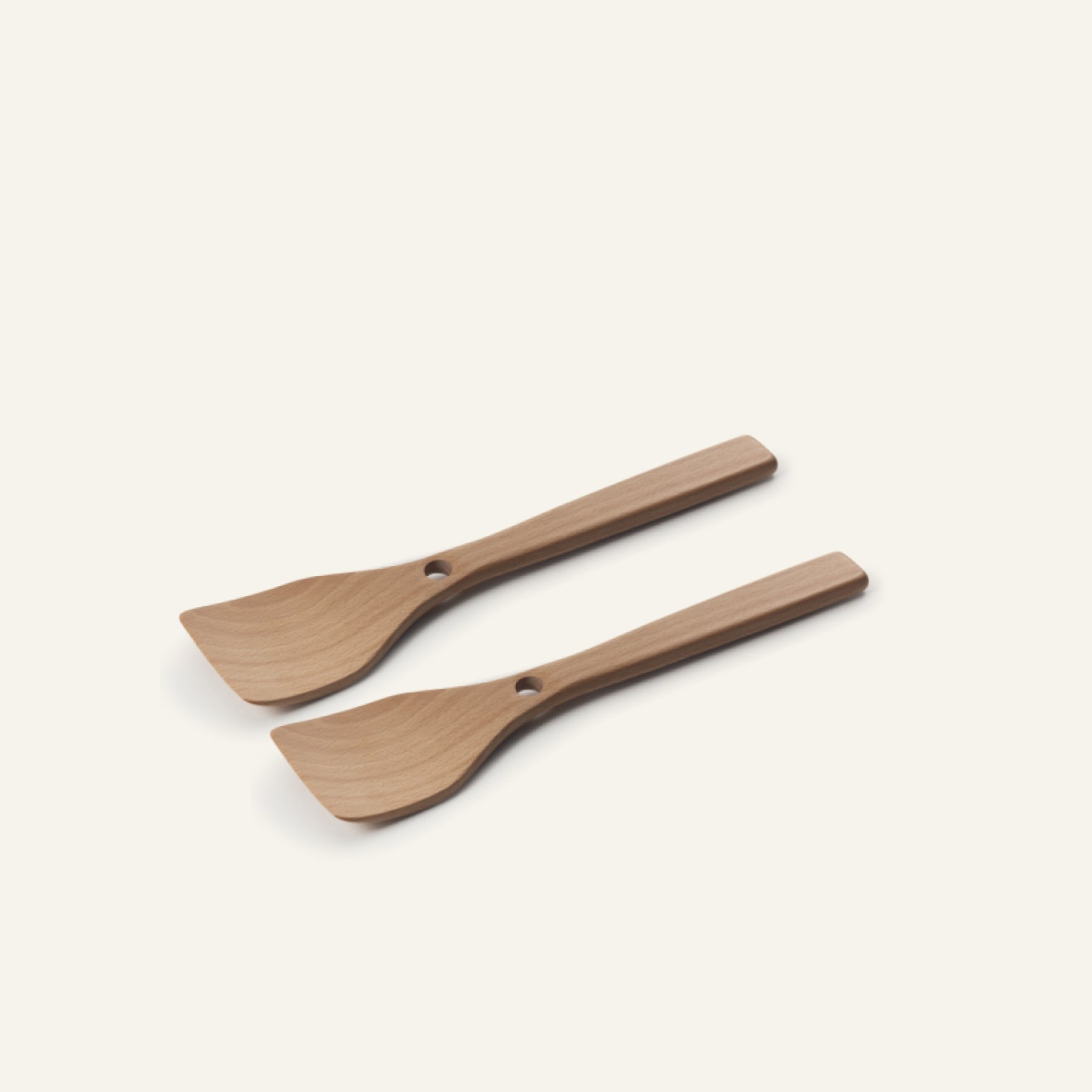 Beechwood Spatula Set for Nonstick Pans - Natural Wooden Kitchen Tools