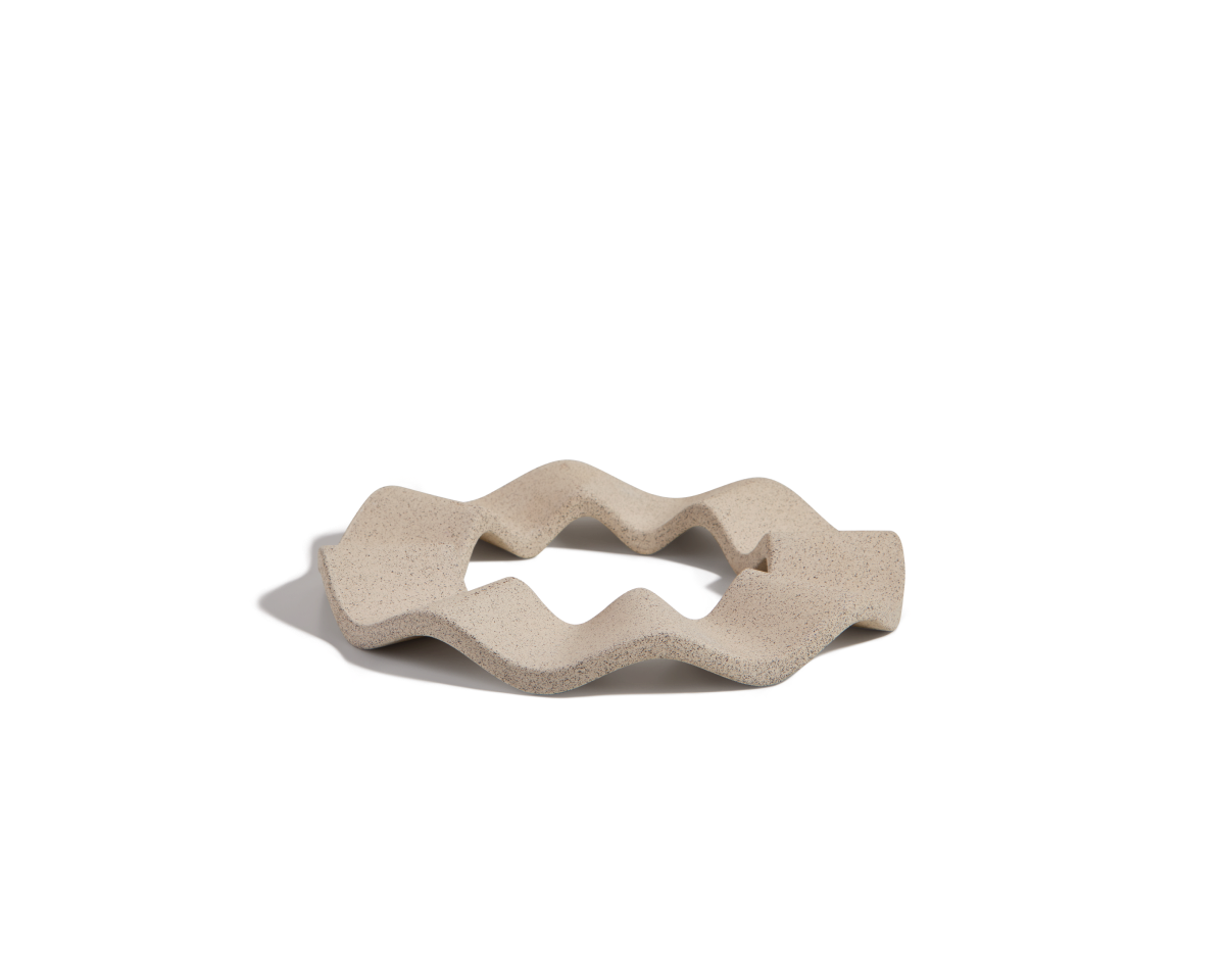 Handmade Wave Trivet by SIN – Natural Stoneware Table Protector